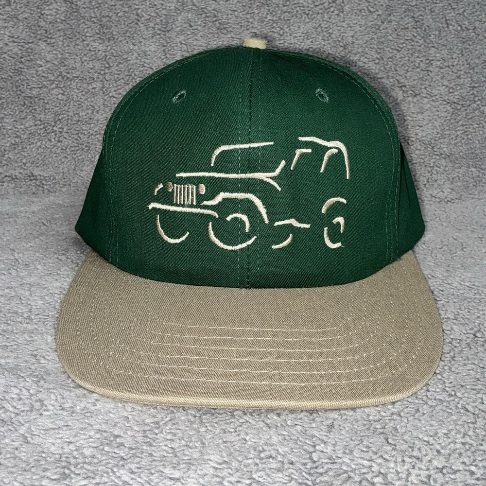 Jeep Truck Mopar‎ Hat fitted Cap Stretch Strap Green Off Road embroidered